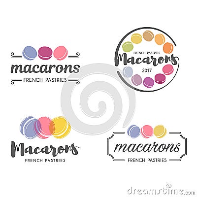 Vector logo macaron for shop, boutique, store Vector Illustration