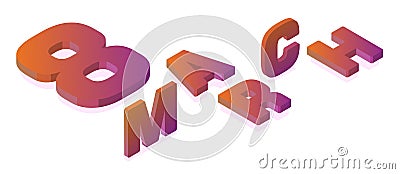 Vector logo March 8 isometric, happy womens day Vector Illustration