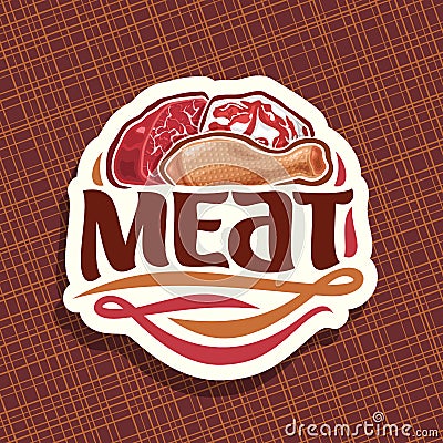 Vector logo for Meat Vector Illustration