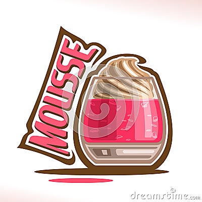 Vector logo for Mousse dessert Vector Illustration