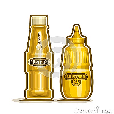 Vector logo mustard jar Vector Illustration