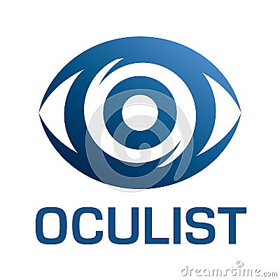 Vector logo optometrist, optics and vision check Stock Photo