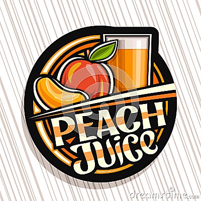 Vector logo for Peach Juice Vector Illustration