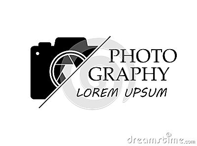 Vector logo for photographer. Logo template photography studio, photographer, photo. Vector Illustration