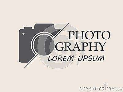 Vector logo for photographer. Logo template photography studio, photographer, photo. Vector Illustration