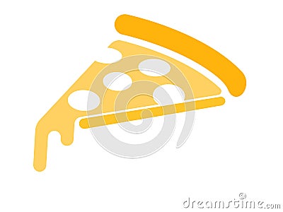 Vector logo pizza cheese on a white background Stock Photo