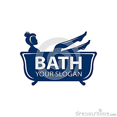 Vector logo of plumbing, baths and showers Vector Illustration