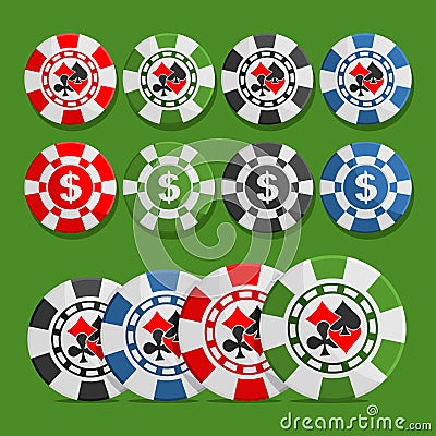 Vector logo poker Chips Vector Illustration