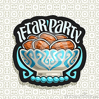 Vector logo for Ramadan Iftar Party Vector Illustration