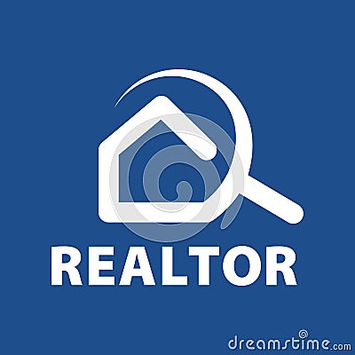 Vector logo for realtor, real estate sales Stock Photo