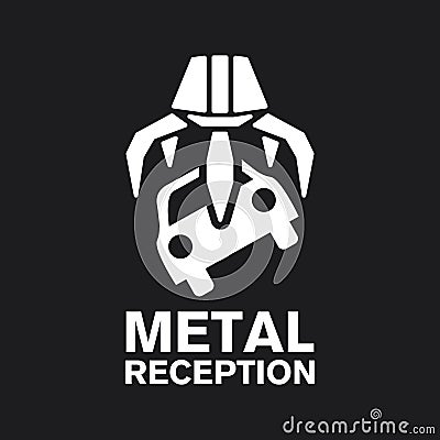 Vector logo reception and utilization scrap metal Stock Photo