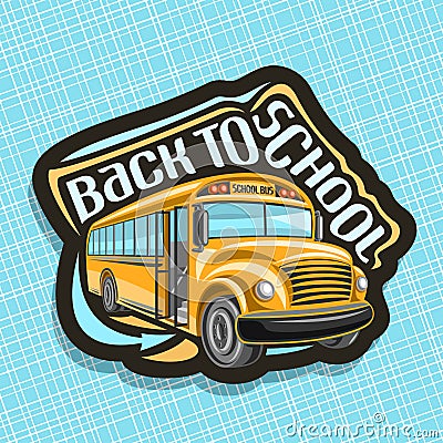 Vector logo for School Bus Vector Illustration