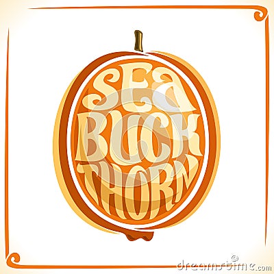 Vector logo for Sea Buckthorn Vector Illustration