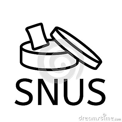 Vector logo of snuff and chewing tobacco Stock Photo