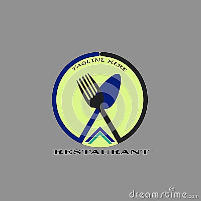 illustration of a restaurant logo or symbol Vector Illustration