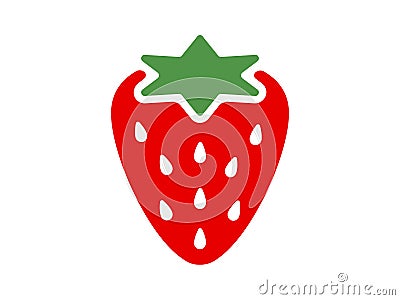 Vector logo strawberry on a white background Stock Photo