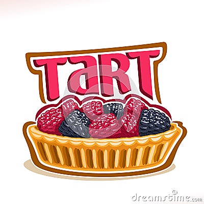 Vector logo for Tart dessert Vector Illustration