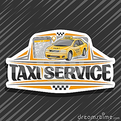 Vector logo for Taxi Service Vector Illustration