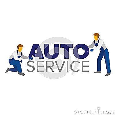 Vector logo template for autoservice or car repair Vector Illustration