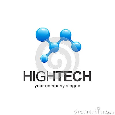Vector logo template. High technology. Nano technology Vector Illustration