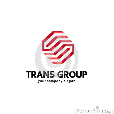 Vector logo template for logistic and transport company Vector Illustration