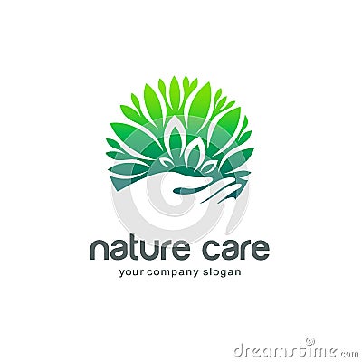 Vector logo template. Nature care Vector Illustration