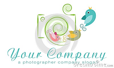 Vector logo template, photo agency logo, independent photographer logo, family photographer logo Stock Photo