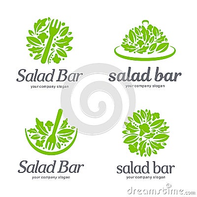 Vector logo template. Salad Bar Vector Illustration