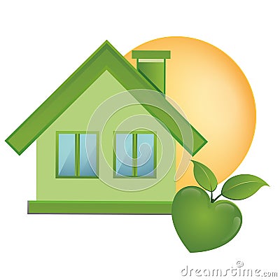 Green items - Ecology Icons to symbolize the nature, the ecology and energy Vector Illustration
