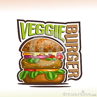 Vector logo for Veggie Burger Vector Illustration