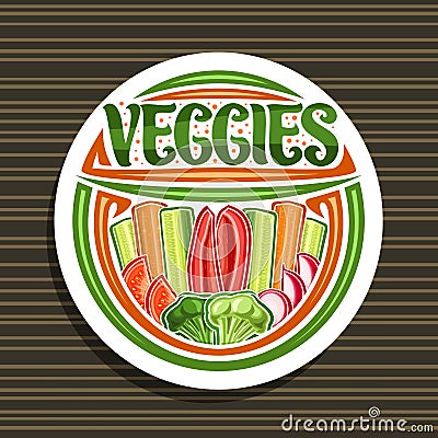 Vector logo for Veggies Vector Illustration