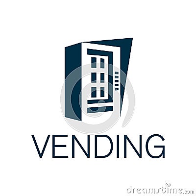 Vector logo of a vending machine with food Stock Photo