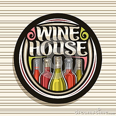 Vector logo for Wine House Vector Illustration