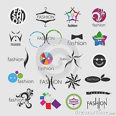 Vector Logos For Clothing And Fashion Accessories Stock Photos - Image ...