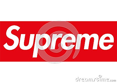 Supreme Logo Editorial Stock Photo