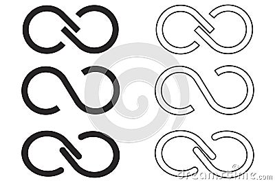 Vector loop symbol. Abstract infinity icon. Graphic logo boundless. Stock Photo Stock Photo