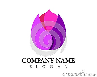 Vector - Lotus Flower Sign for Wellness, Spa and Yoga. Vector Il Vector Illustration