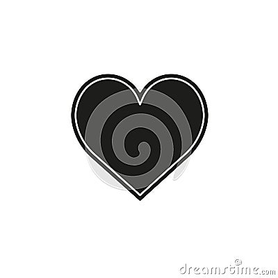 vector love sign. heart illustration, valentine symbol Cartoon Illustration