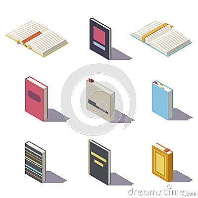 Vector low poly book Vector Illustration