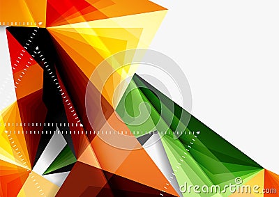 Vector low poly style 3d triangle line Vector Illustration