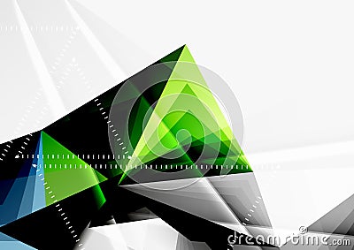 Vector low poly style 3d triangle line Vector Illustration