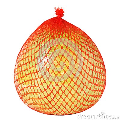 Vector low poly yellow pomelo wrapped Vector Illustration