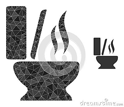 Vector Lowpoly Toilet Smell Icon Vector Illustration