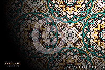 Vector luxury islamic background with mandala Vector Illustration