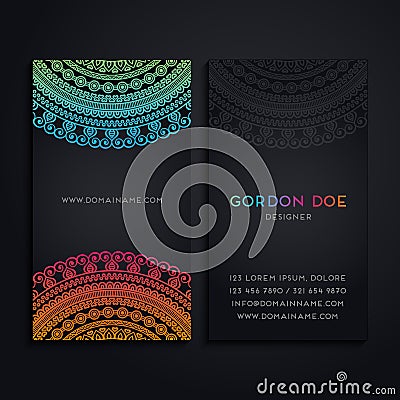 Vector luxury wedding invitation with mandala Vector Illustration