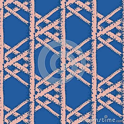 Vector macramee braid weave effect seamless interlace pattern background. Horizontal rows of woven style plaited ribbon Vector Illustration