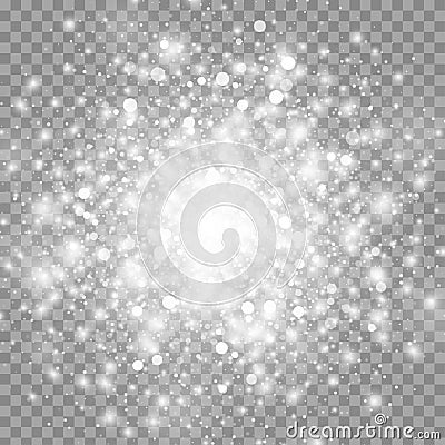 Vector magic white glow light effect Vector Illustration