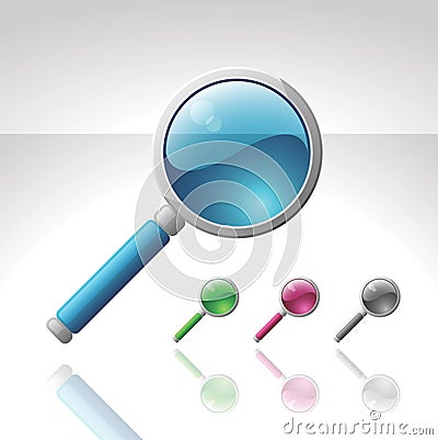 Vector magnifying glass Vector Illustration