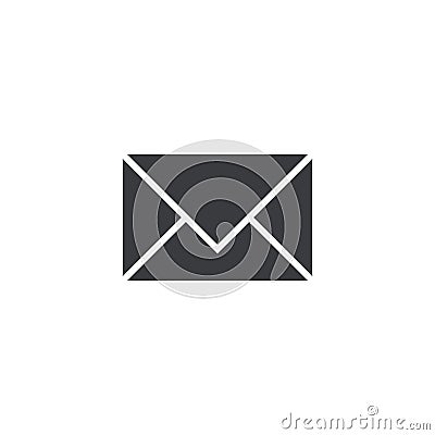 Vector mail icon isolated on white background. Element for design interface mobile app or website. Simple envelope sign Vector Illustration