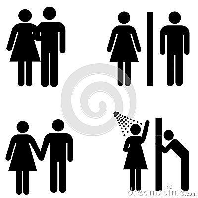 Vector male and female signs Vector Illustration